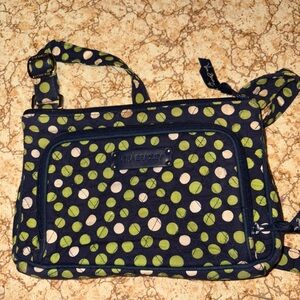 Vera Bradley Crossbody Bag Shoulder Purse Zip Pattern Lucky Dots Polka Dots